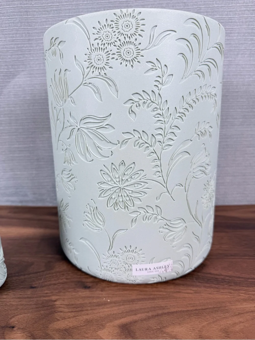 Laura Ashley Embossed Floral Bath Trio - Pale Sage